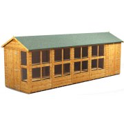 Power 20x6 Apex Combined Potting Shed with 4ft Storage Section